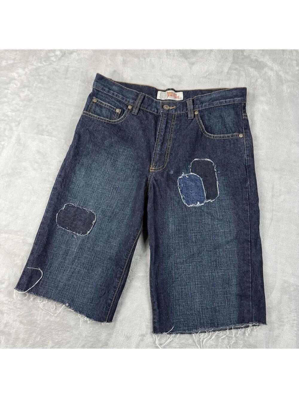 Y2K Old Navy 94 Special Ed Jorts Denim Shorts W30 Patchwork Skater Distressed